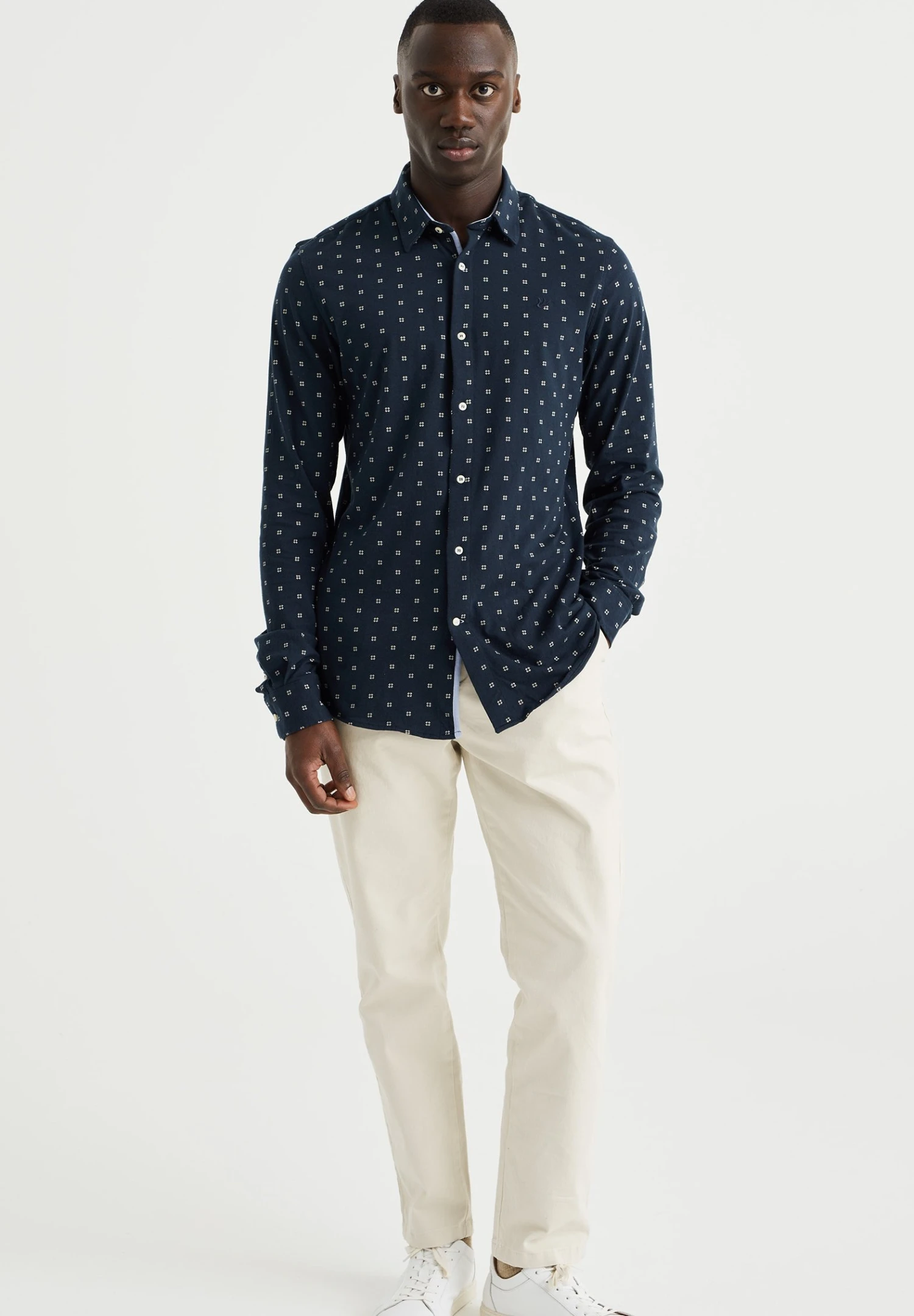 WE FASHION Tall Fit Met Dessin - Overhemd - Blue 4 WE FASHION Tall Fit Met Dessin - Overhemd - Blue - Afbeelding 2