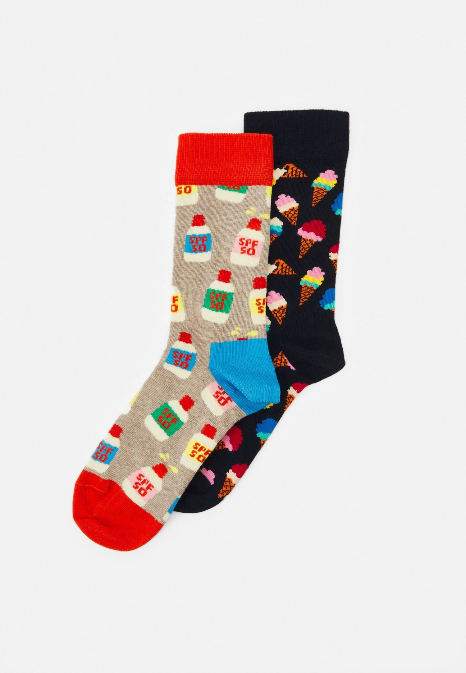 Happy Socks Spf50 Ice Unisex 2 Pack - Sokken - Light Brown/Navy 3 Happy Socks Spf50 Ice Unisex 2 Pack - Sokken - Light Brown/Navy