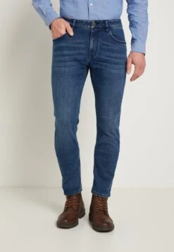 Tom Tailor Josh - Straight Leg Jeans - Mid Stone Blue