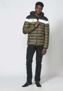 Koroshi Winterjas - Kaki -Jack and Jones Verkoopwinkel c73ed97ecd154ad4babf1ec3135b8a56