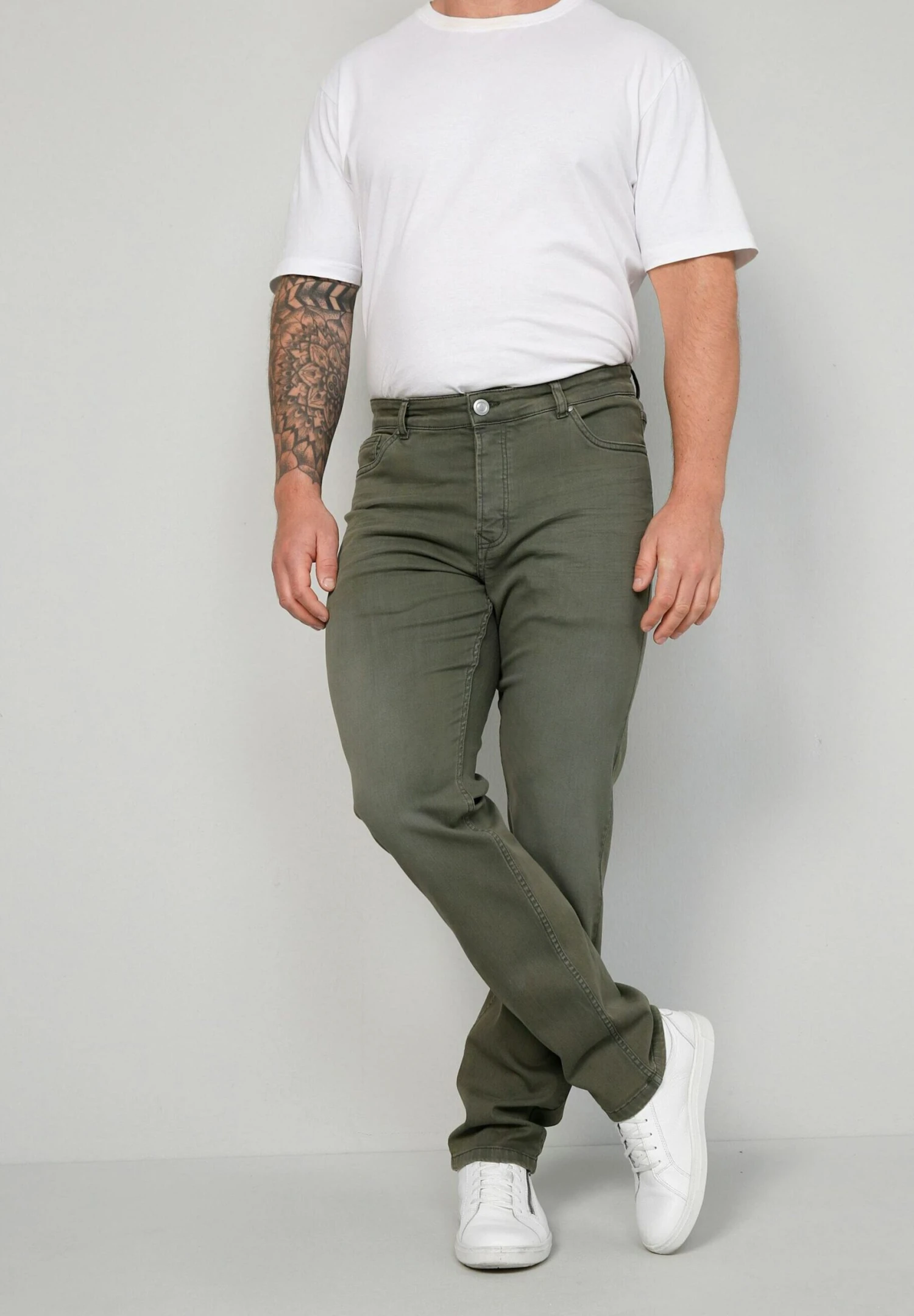 Straight Leg Jeans - Grün 8 Straight Leg Jeans - Grün - Afbeelding 6