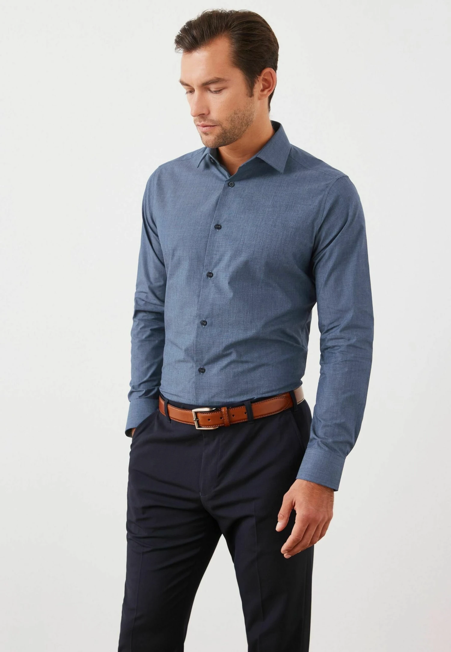 Next And Texture Three Pack - Overhemd - Navy Print 5 Next And Texture Three Pack - Overhemd - Navy Print - Afbeelding 3