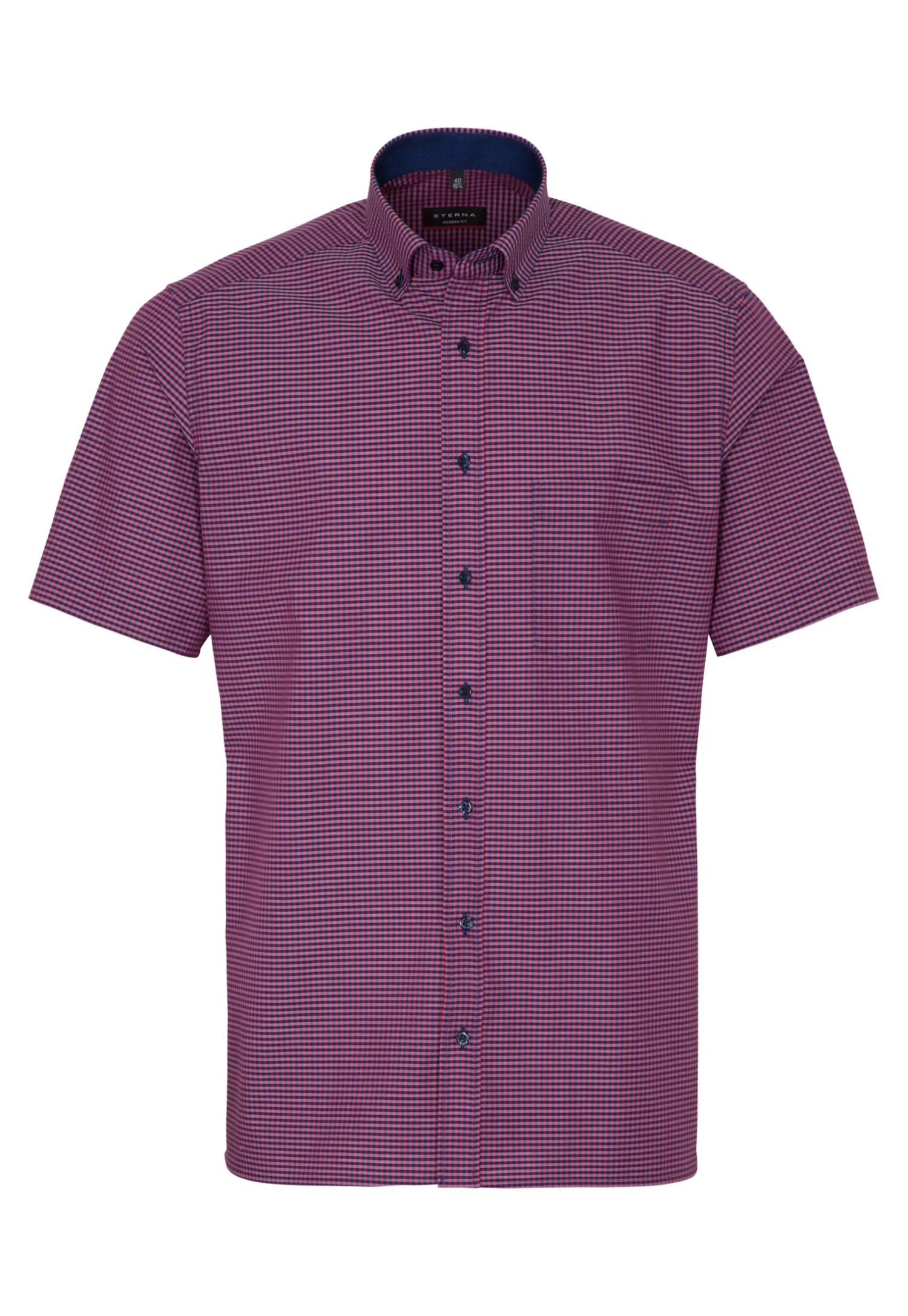 Eterna Modern Fit- Overhemd - Rot/Blau 6 Eterna Modern Fit- Overhemd - Rot/Blau - Afbeelding 4