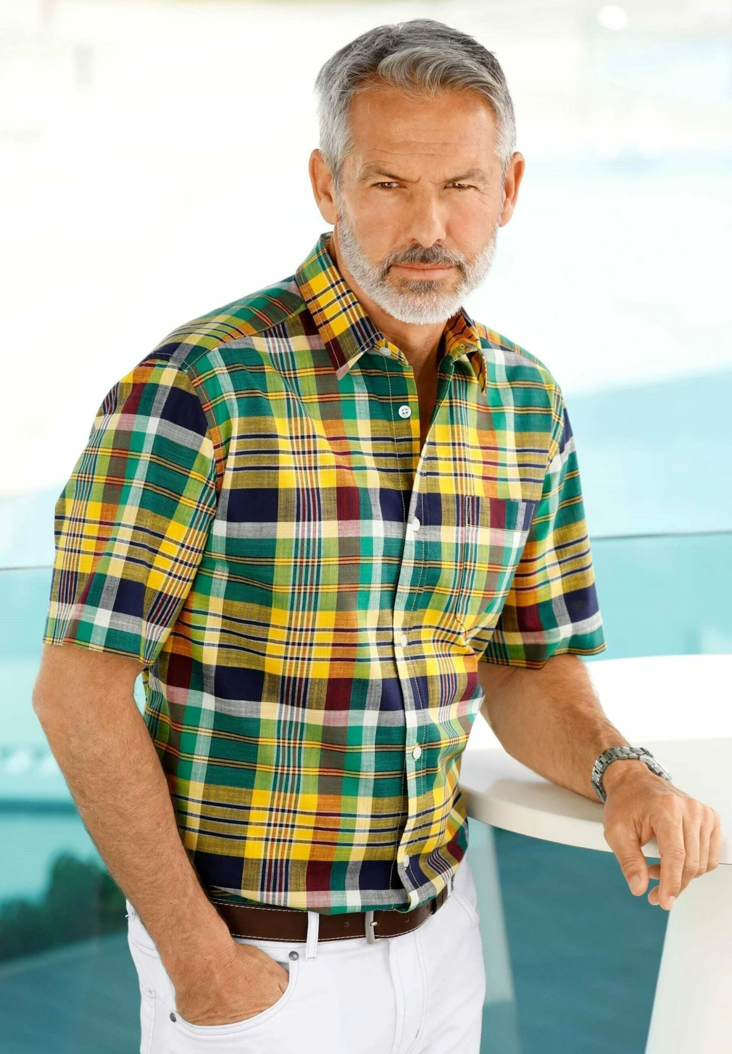 Overhemd - Grün,Gelb 3 Overhemd - Grün,Gelb