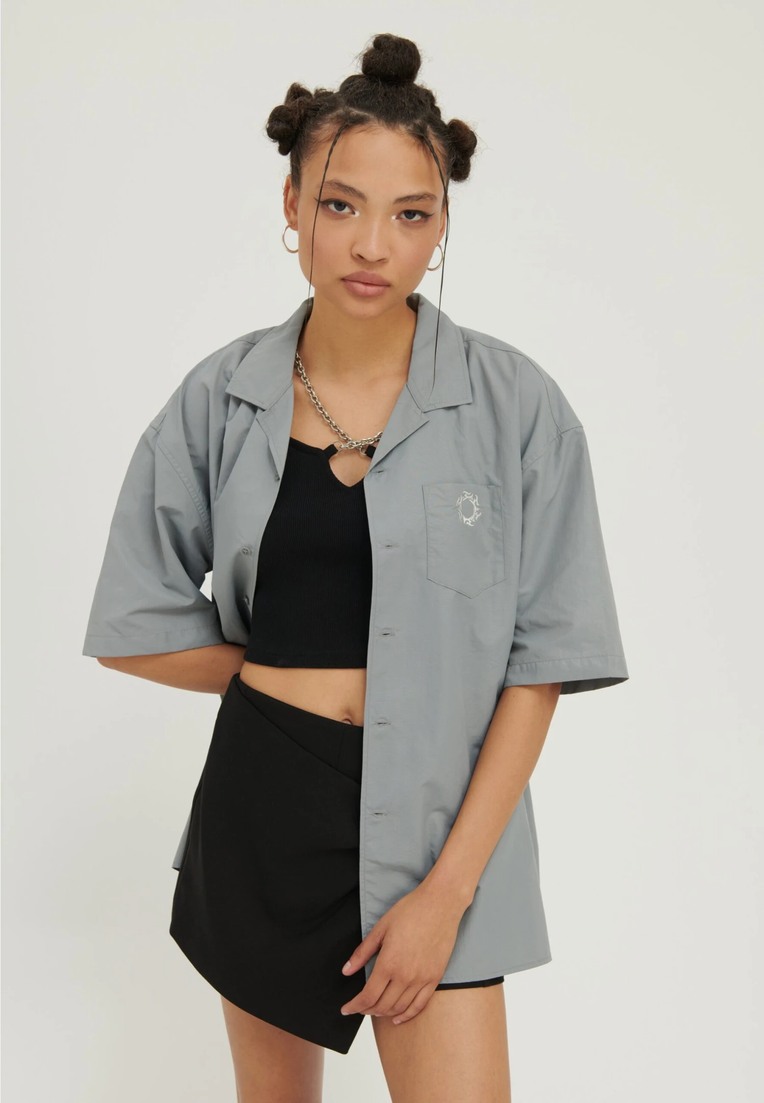YOURTURN Unisex - Overhemdblouse - Grey 3 YOURTURN Unisex - Overhemdblouse - Grey
