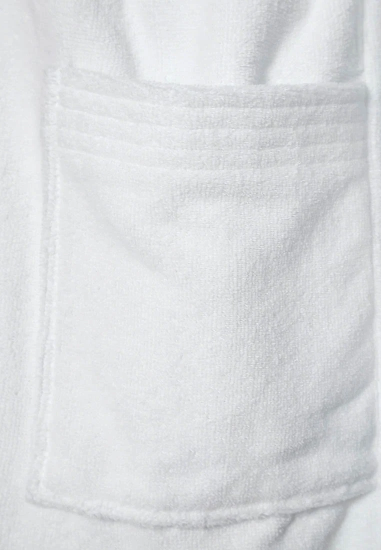 Tom Tailor Basic Velours - Badjas - Weiß 5 Tom Tailor Basic Velours - Badjas - Weiß - Afbeelding 3