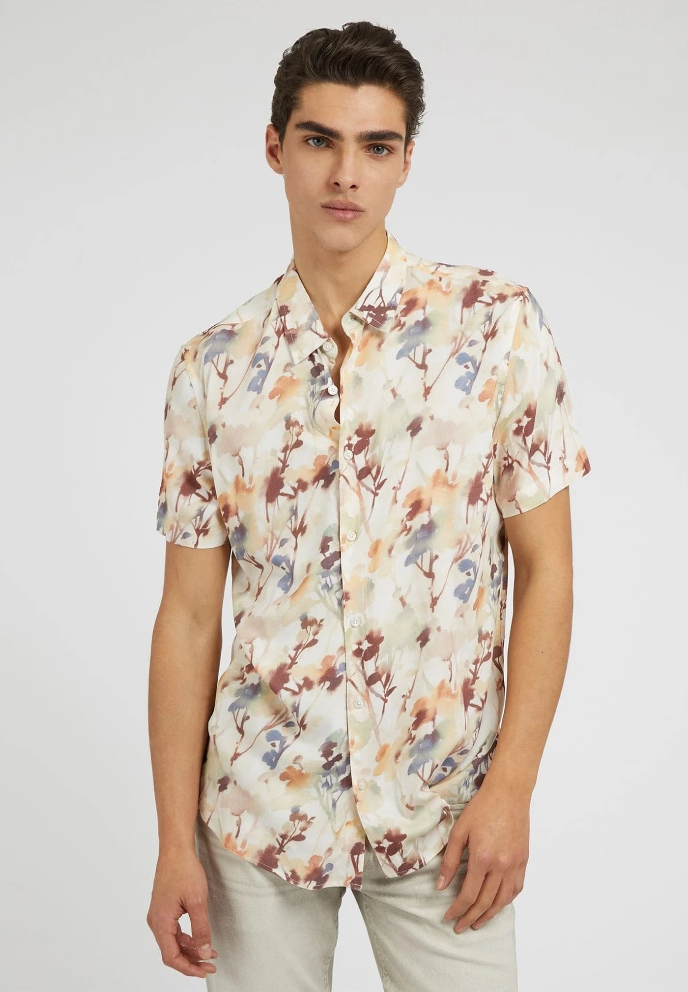 Guess Mit Allover Print - Overhemd - Mehrfarbig Beige 3 Guess Mit Allover Print - Overhemd - Mehrfarbig Beige