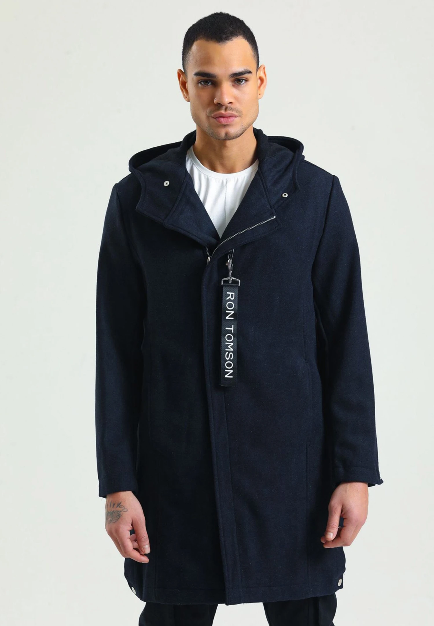 Halflange Jas - Dunkelblau 3 Halflange Jas - Dunkelblau