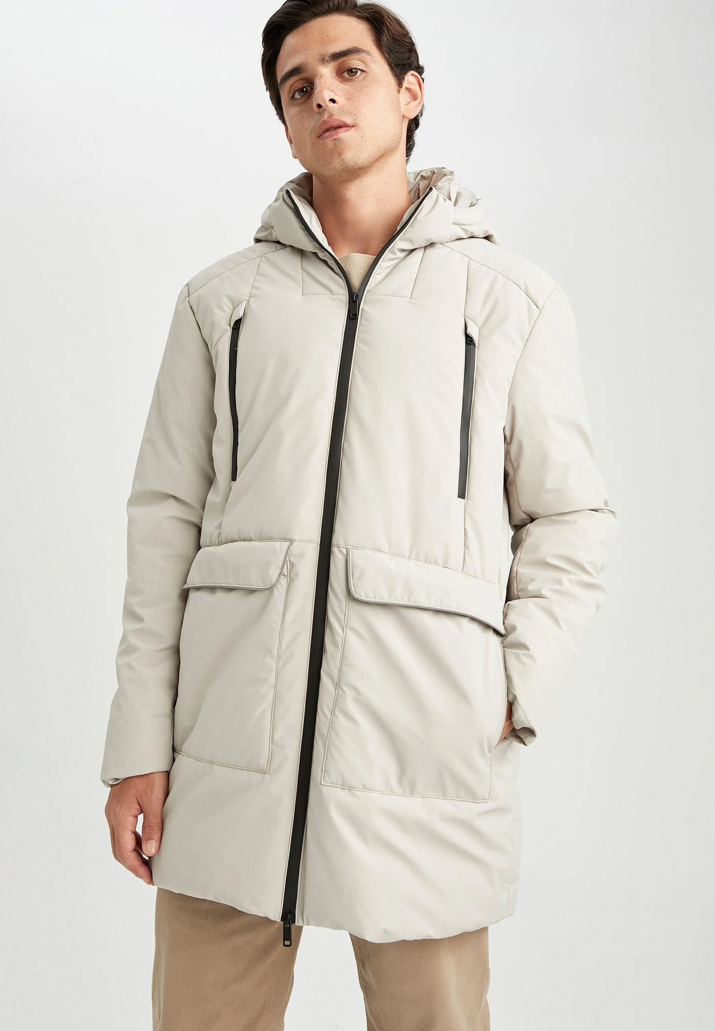 DeFacto Regular Fit - Winterjas - Beige 3 DeFacto Regular Fit - Winterjas - Beige