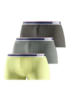 S.Oliver 3 Pack Hipster - Onderbroeken - Lime Olivgrün Schwarz-Grau-Bedruckt -Jack and Jones Verkoopwinkel d026d3c6f6ec4d69881f2bdf63838ac7