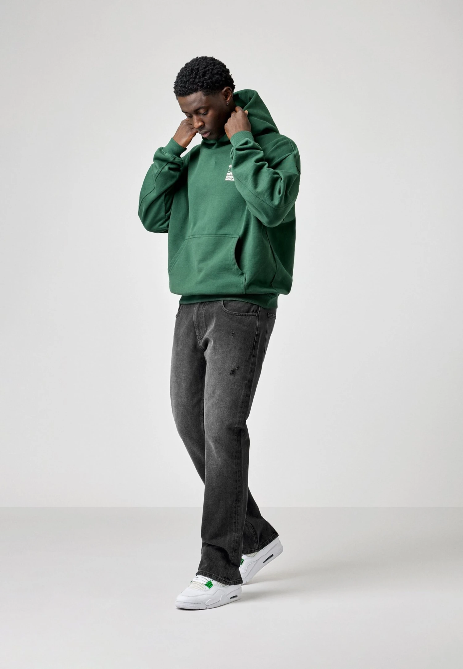 Back Zipped - Bootcut Jeans - Black/Grey 4 Back Zipped - Bootcut Jeans - Black/Grey - Afbeelding 2