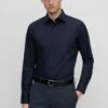 Boss Hank- Zakelijk Overhemd - Navy -Jack and Jones Verkoopwinkel d1b9064d876249d8a0728d67442a1a40