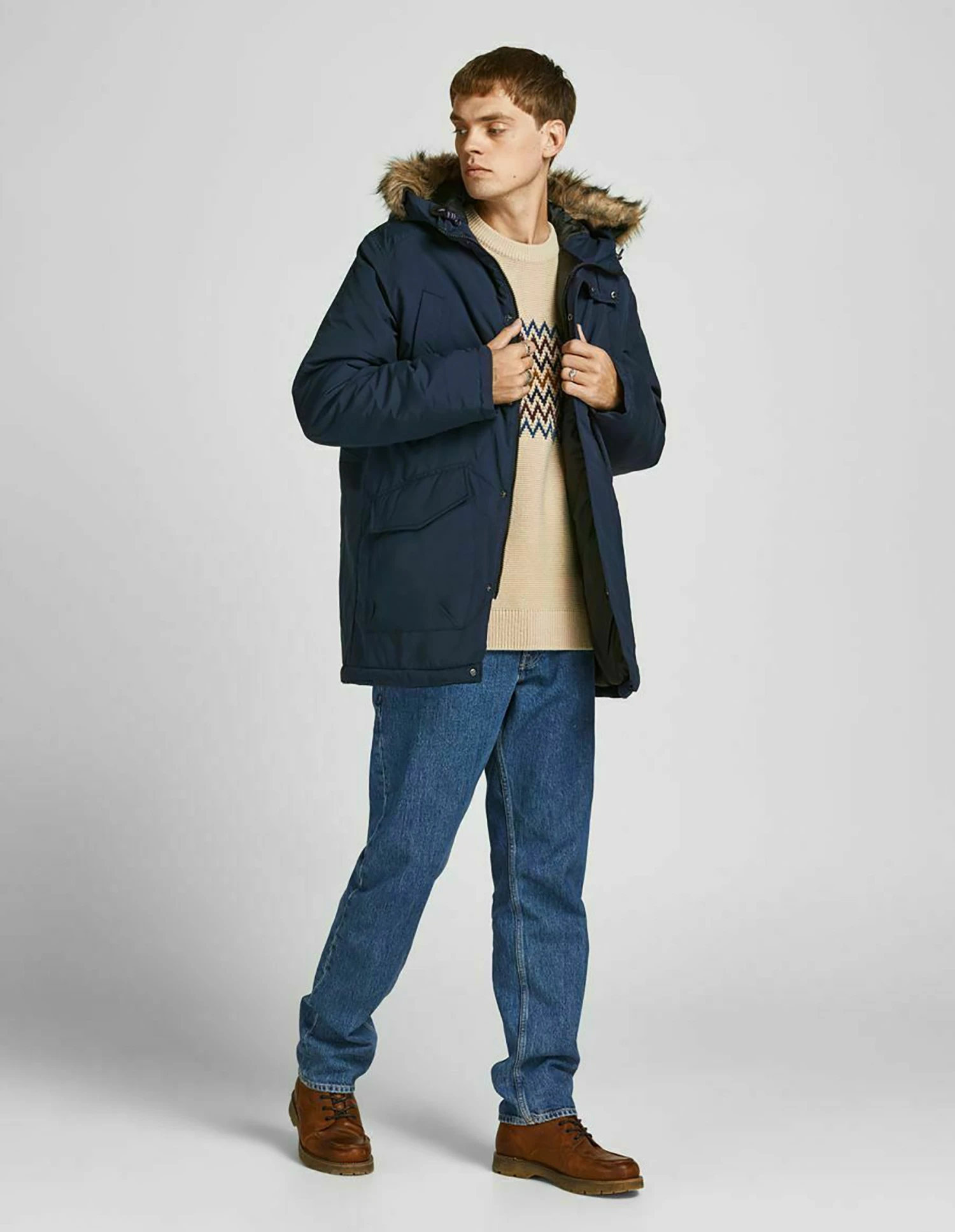 Jack & Jones Jwhgreat - Parka - Navy Blazer 4 Jack & Jones Jwhgreat - Parka - Navy Blazer - Afbeelding 2