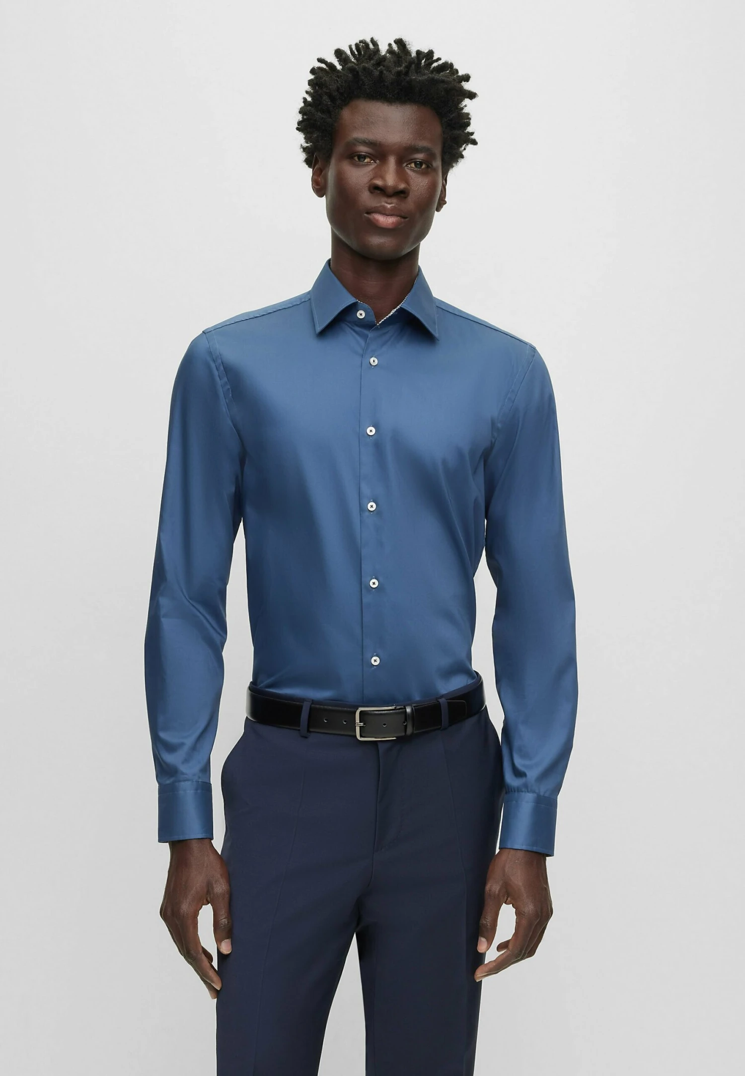 Boss H Hank Kent - Zakelijk Overhemd - Open Blue Fifteen 3 Boss H Hank Kent - Zakelijk Overhemd - Open Blue Fifteen