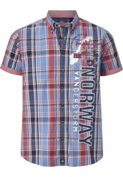 Germar - Overhemd - Blau Rot Kariert