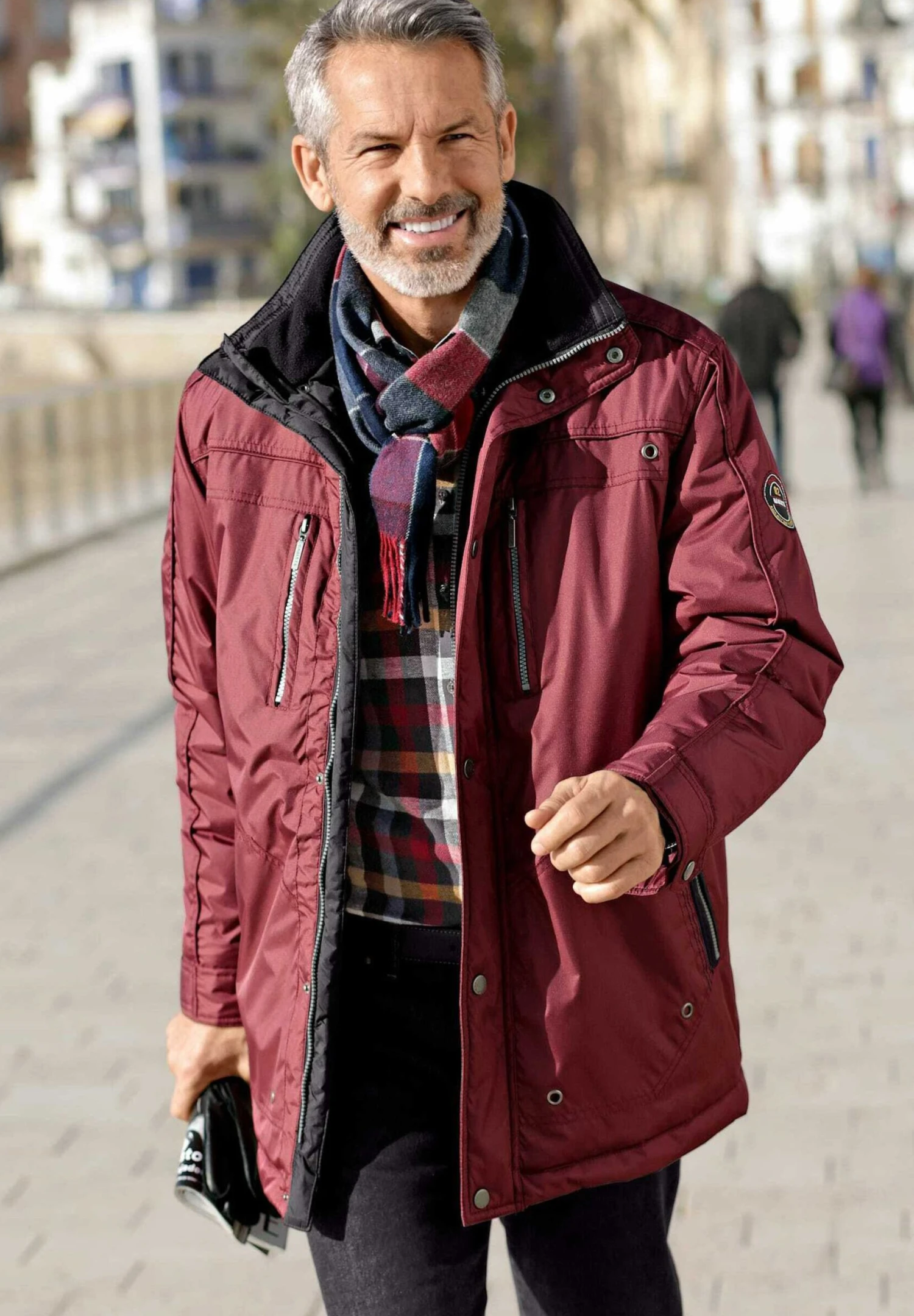 Long - Winterjas - Bordeaux 5 Long - Winterjas - Bordeaux - Afbeelding 3