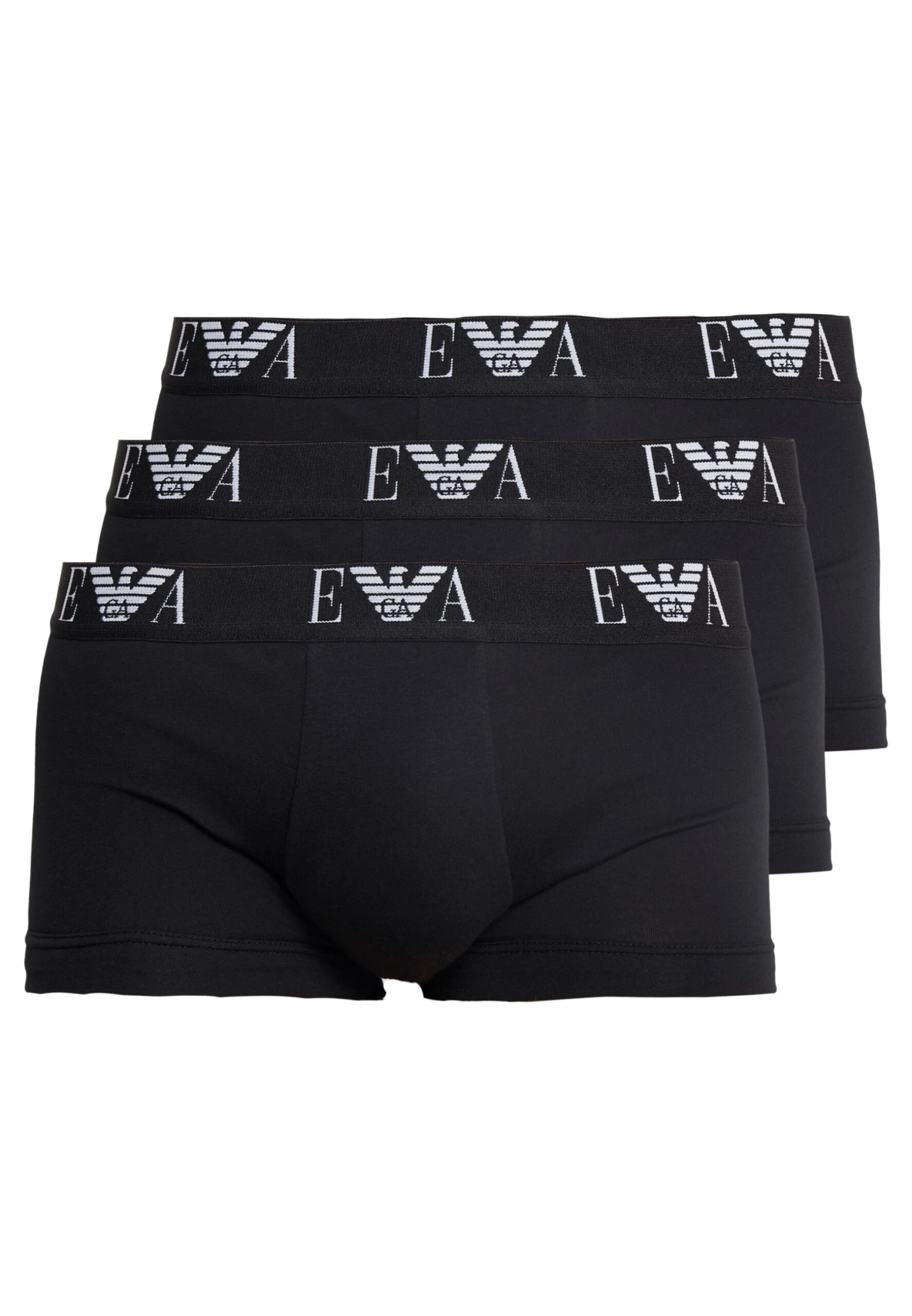 Emporio Armani Herren Shorts 3Er Pack - Trunks, Pants, Unterwäsche, Stretch Cotton - Onderbroeken - Nero 6 Emporio Armani Herren Shorts 3Er Pack - Trunks, Pants, Unterwäsche, Stretch Cotton - Onderbroeken - Nero - Afbeelding 4