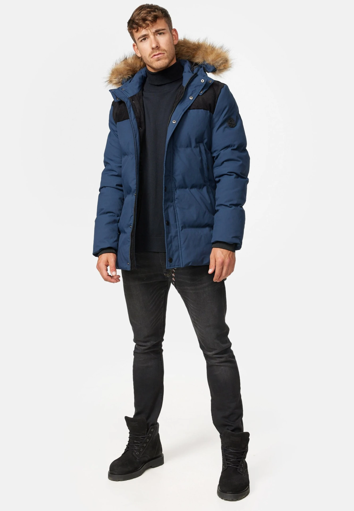 Indicode Jeans Hexyl - Winterjas - Navy 4 Indicode Jeans Hexyl - Winterjas - Navy - Afbeelding 2
