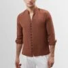 Standing Collar - Overhemd - Brown -Jack and Jones Verkoopwinkel d64a66429d6045579f00a2d23dd0f0bd