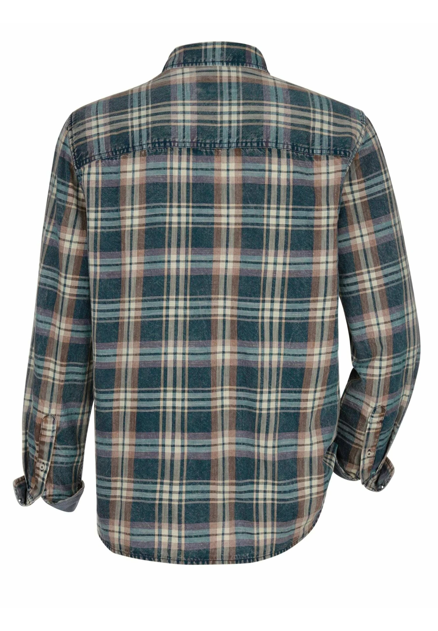 Overhemd - Jeansblau Braun 4 Overhemd - Jeansblau Braun - Afbeelding 2