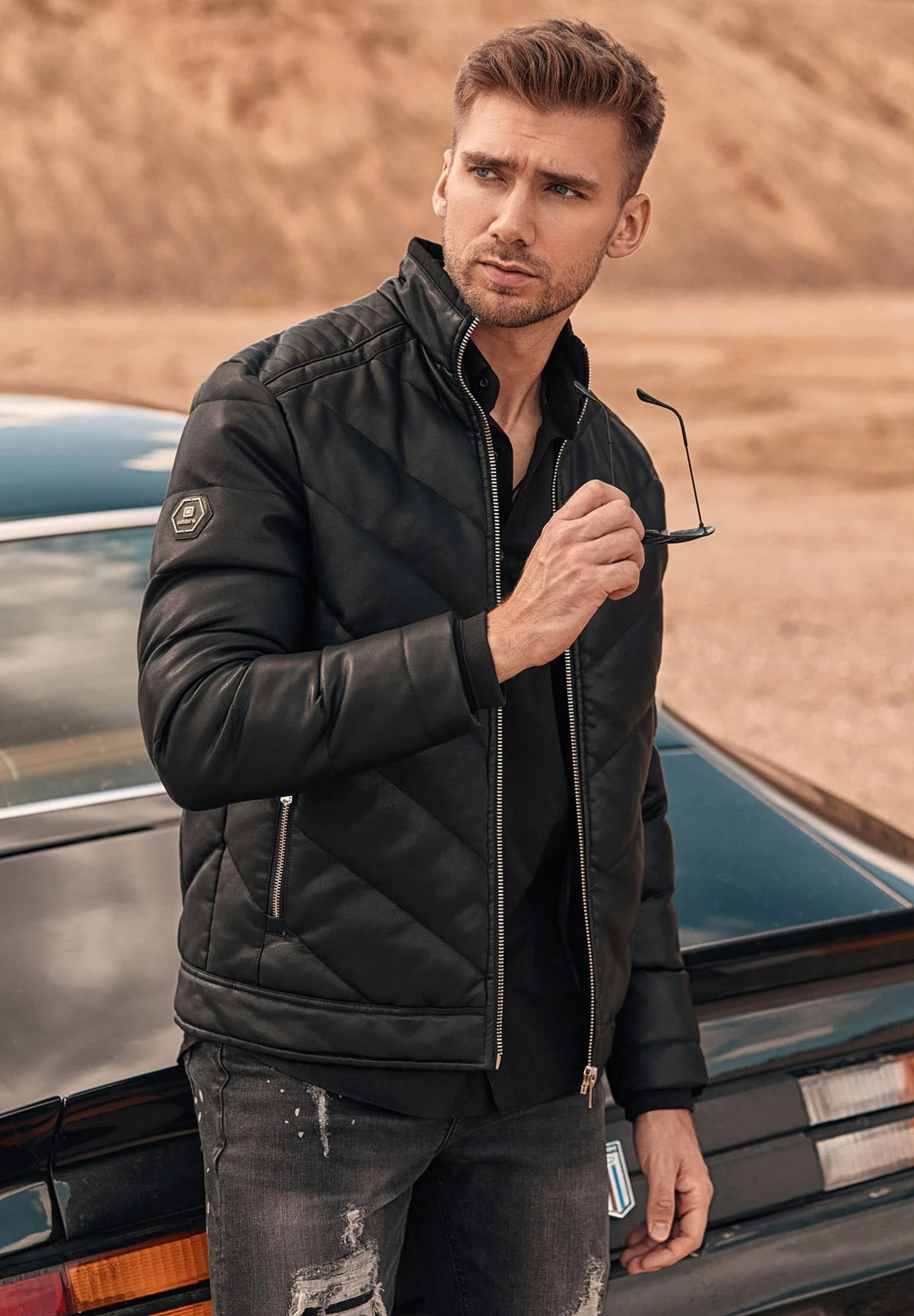 Quilted Classic - Imitatieleren Jas - Black 8 Quilted Classic - Imitatieleren Jas - Black - Afbeelding 6