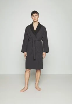 Pier One Shawl Towel Bathrobe - Badjas - Dark Grey -Jack and Jones Verkoopwinkel d74acb5b72bf4a45a923d6b0a18d6eaf