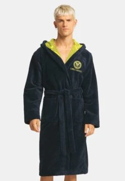CARLO COLUCCI Mit Kapuze Como - Badjas - Navy Gelb
