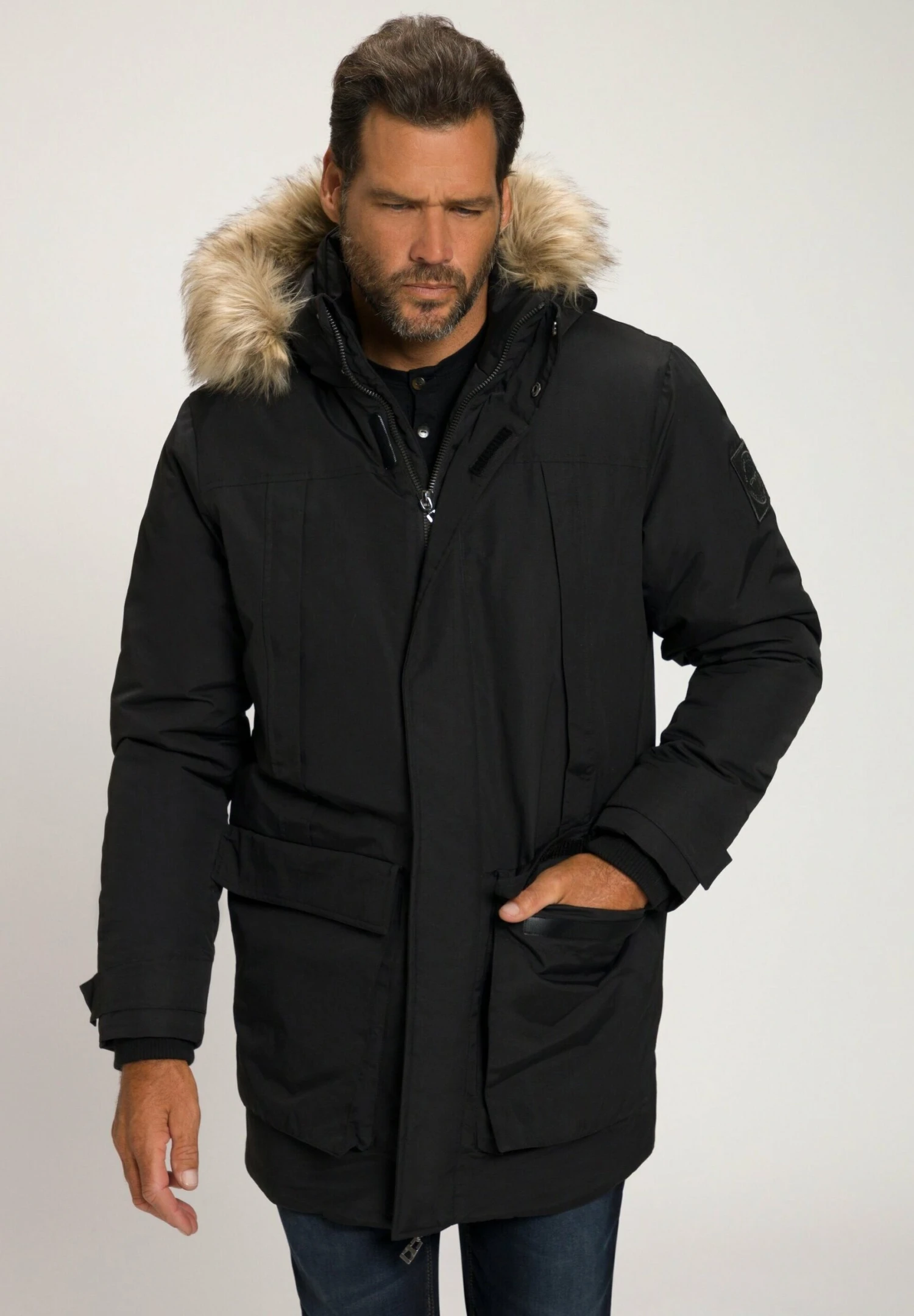JP1880 With Hood - Parka - Black 3 JP1880 With Hood - Parka - Black