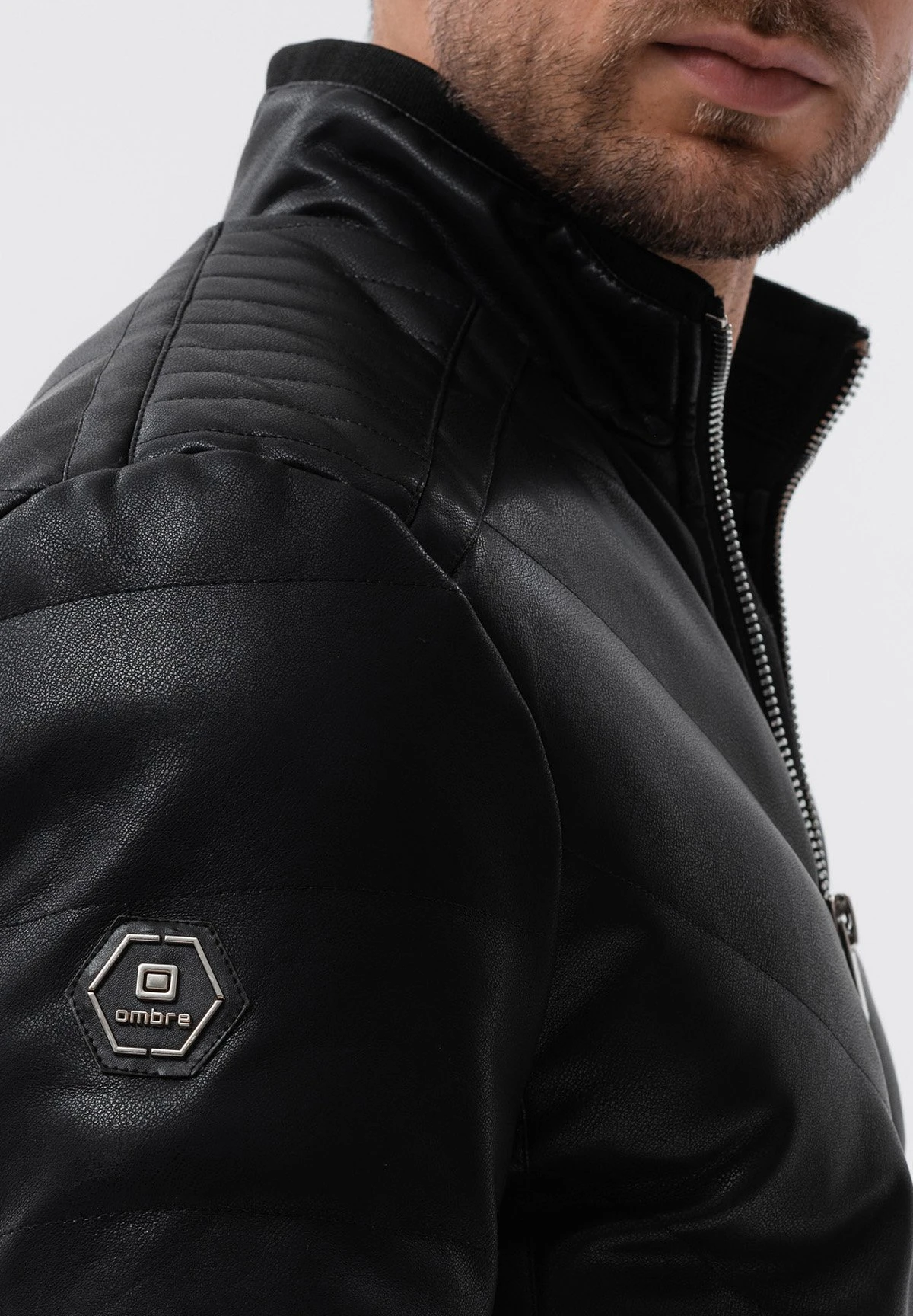 Quilted Classic - Imitatieleren Jas - Black 6 Quilted Classic - Imitatieleren Jas - Black - Afbeelding 4