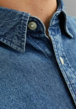 Jack & Jones Langärmeliges - Overhemd - Medium Blue Denim -Jack and Jones Verkoopwinkel d98ca5891c14488590fd02a03f4c1131