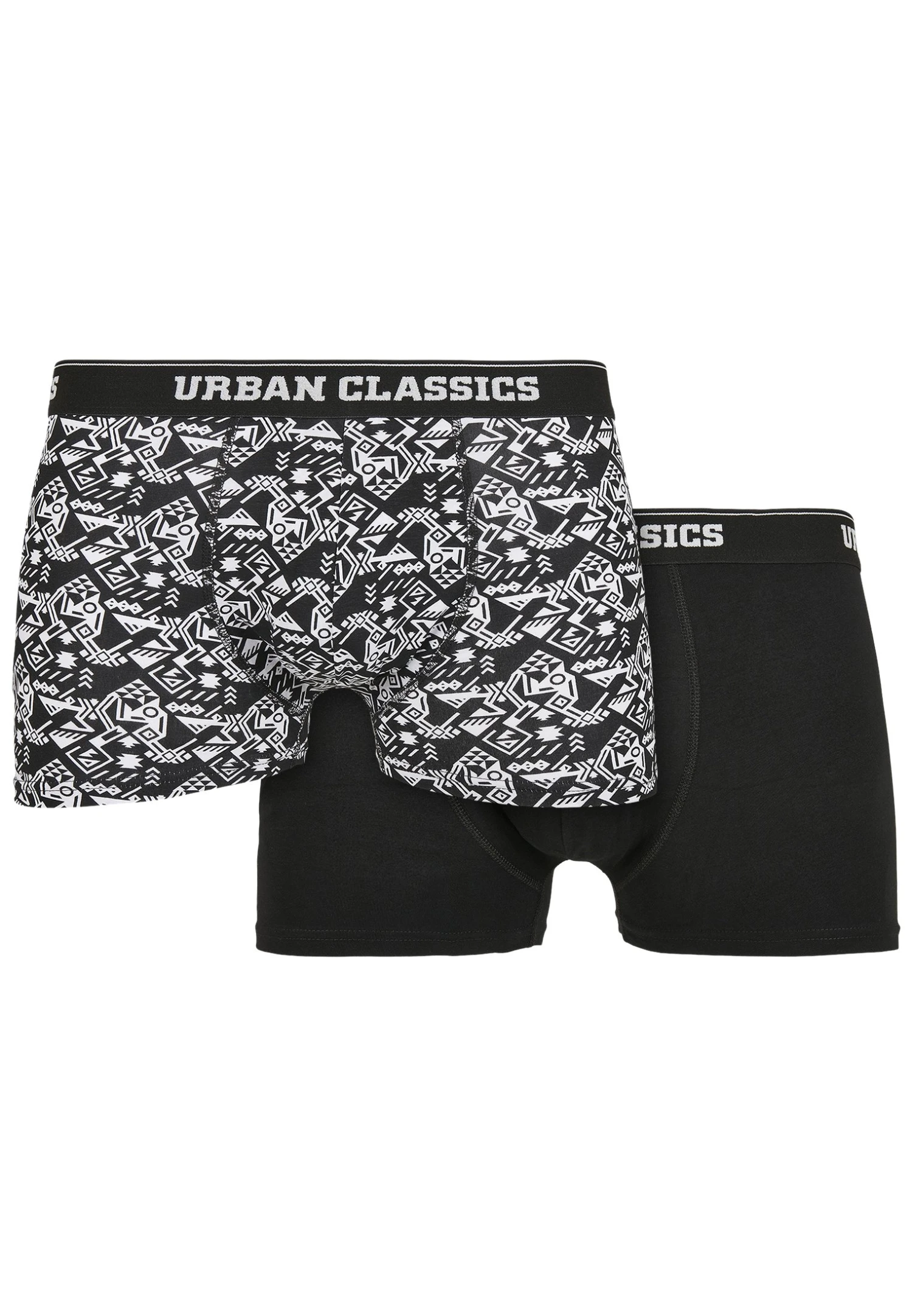 URBAN CLASSICS 2-Pack - Boxershort - Detail Aop Black 3 URBAN CLASSICS 2-Pack - Boxershort - Detail Aop Black