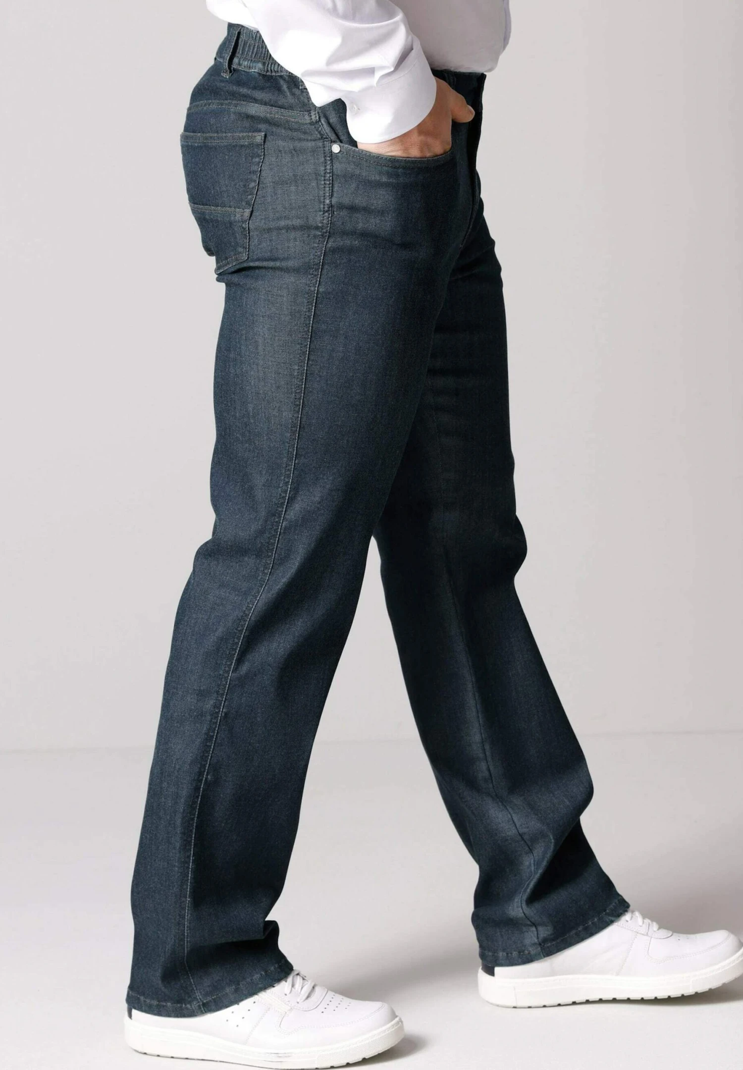 Straight Leg Jeans - Dark Blue 5 Straight Leg Jeans - Dark Blue - Afbeelding 3