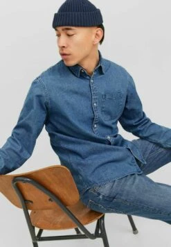 Jack & Jones Langärmeliges - Overhemd - Medium Blue Denim -Jack and Jones Verkoopwinkel db25544b93944acb84589a35512db08e
