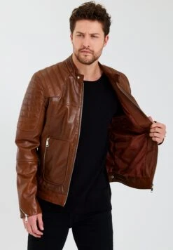 Mit Praktischem Reissverschluss - Leren Jas - Braun 13 Mit Praktischem Reissverschluss - Leren Jas - Braun -Jack and Jones Verkoopwinkel dba22f0bab834201bd5196eb6a4b9db0