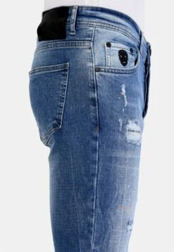 Verfspatten - Slim Fit Jeans - Blauw -Jack and Jones Verkoopwinkel dbf8e522eb02430493c3600ceb2a9f3e