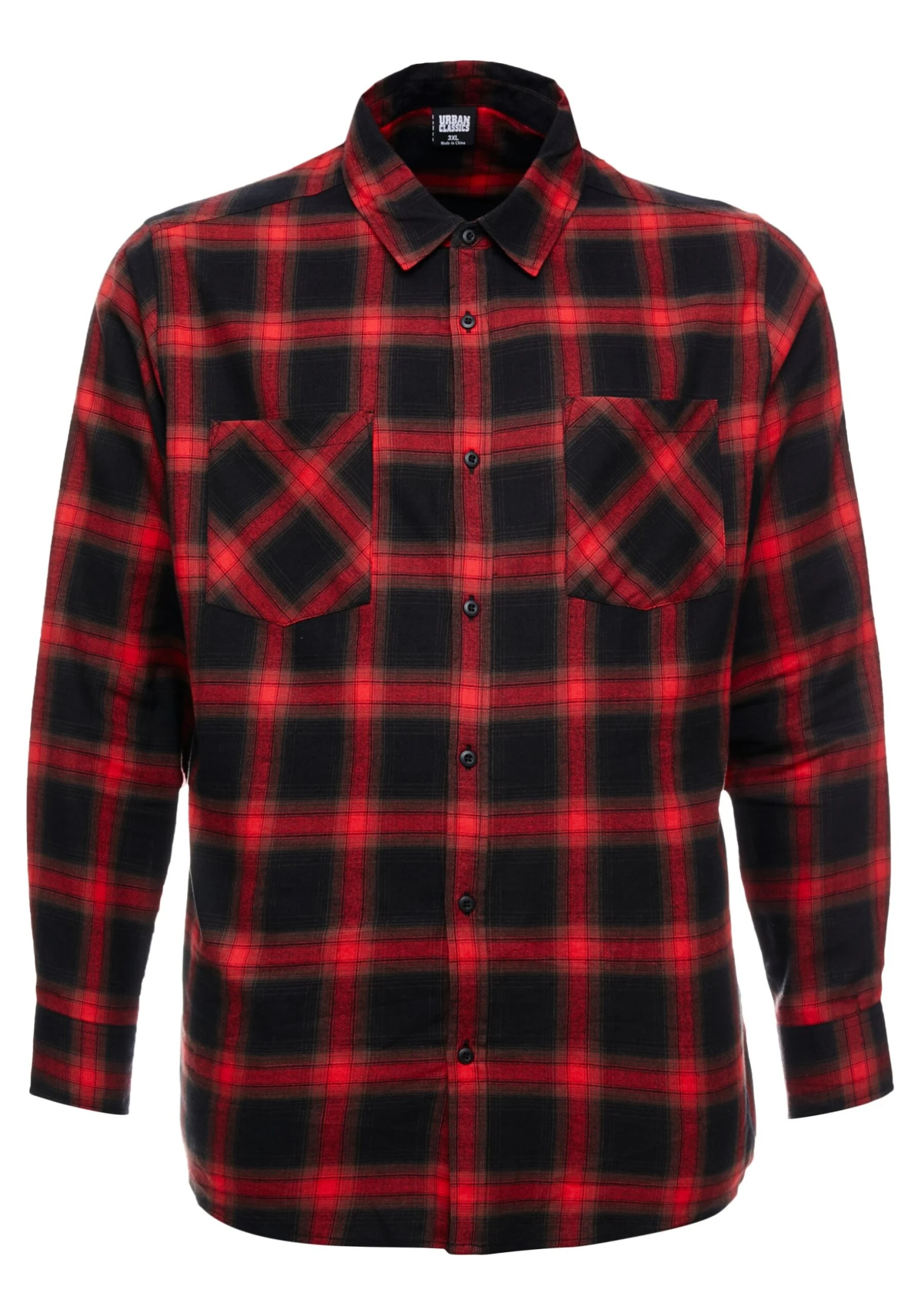 URBAN CLASSICS Checked Flanell Shirt 6 - Overhemd - Black/Red 6 URBAN CLASSICS Checked Flanell Shirt 6 - Overhemd - Black/Red - Afbeelding 4