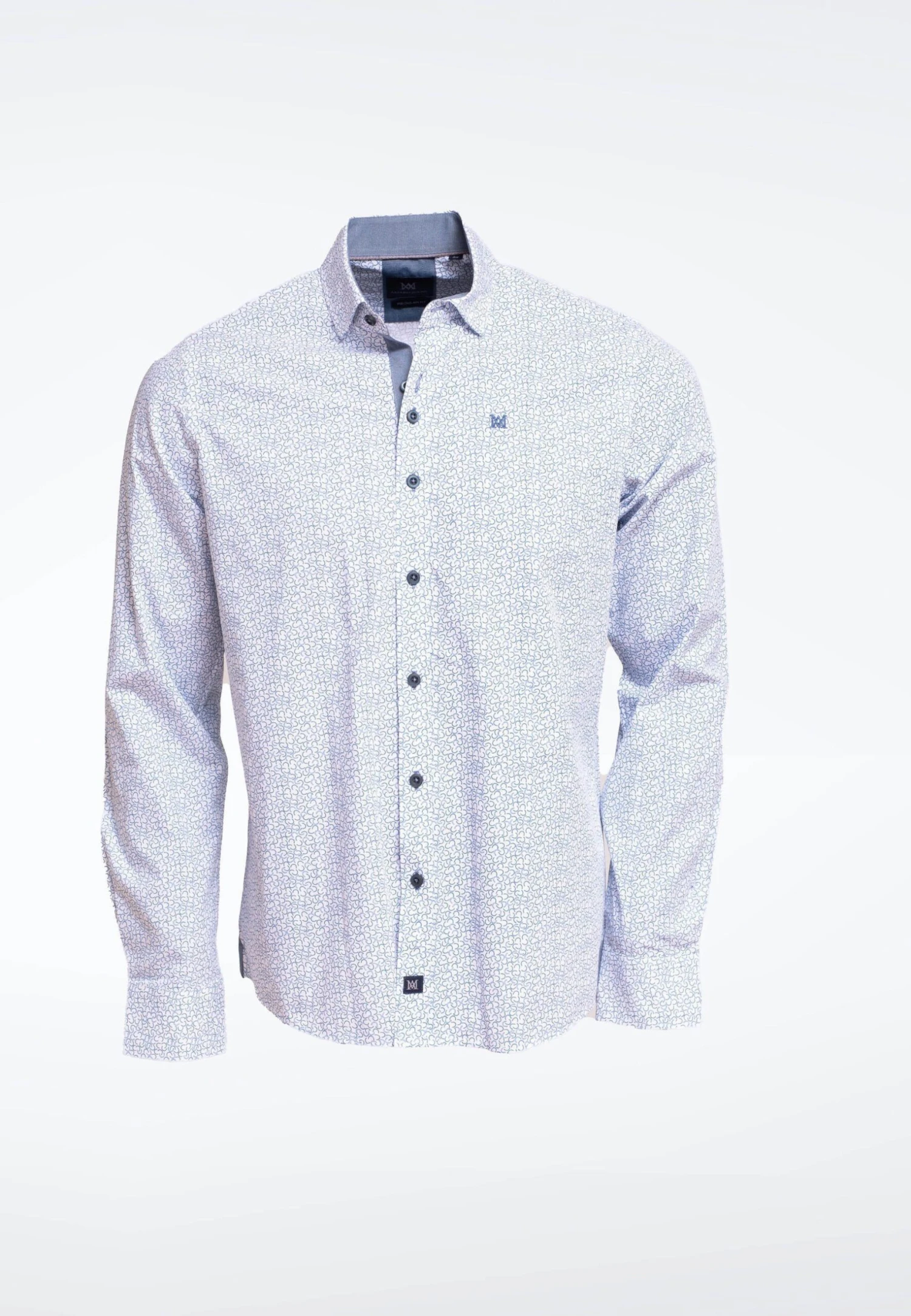 Half Circle Print - Overhemd - Naturweiss 7 Half Circle Print - Overhemd - Naturweiss - Afbeelding 5