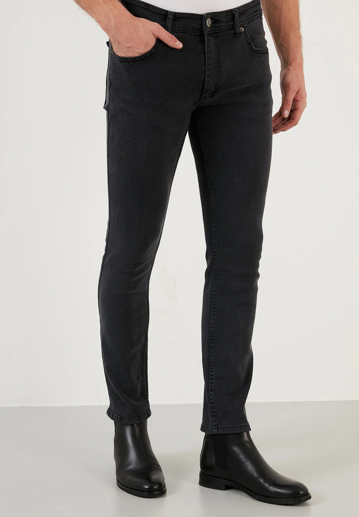 Slim Fit Jeans - Grey 6 Slim Fit Jeans - Grey - Afbeelding 4