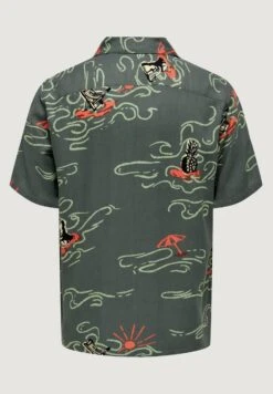 Only & Sons Life Reg Visc Pause Aop Ss - Overhemd - Sage Green -Jack and Jones Verkoopwinkel dec4e7be25504a638d66823bdc0b715f