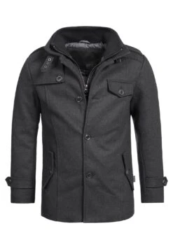 Indicode Jeans Brandan - Halflange Jas - Anthracite -Jack and Jones Verkoopwinkel e2f6ecaaa8af4d4dad2f786913f7fa89