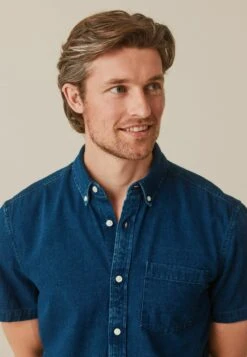 Next Short Sleeve Standard - Overhemd - Blue -Jack and Jones Verkoopwinkel e369dab2ee5f407dba5b462eeeacd425