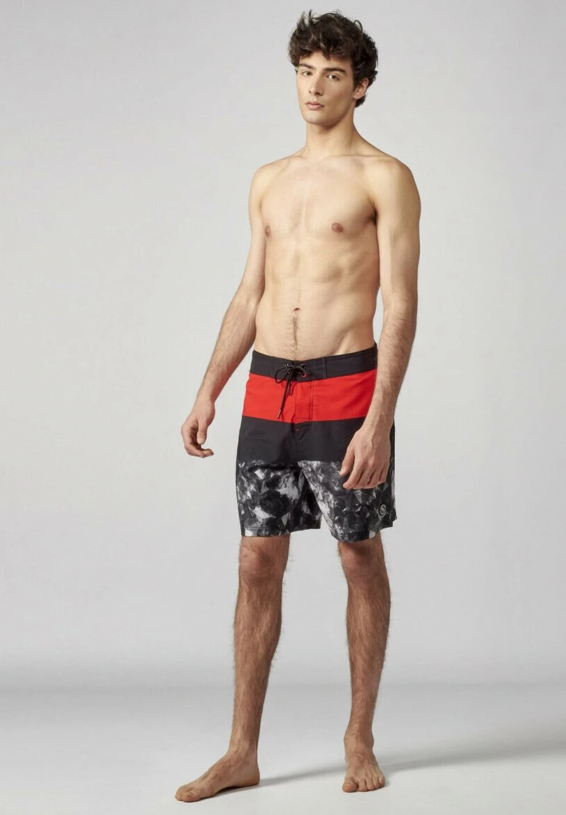 Koroshi Con Cordón - Zwemshorts - Red/Mottled Black 4 Koroshi Con Cordón - Zwemshorts - Red/Mottled Black - Afbeelding 2