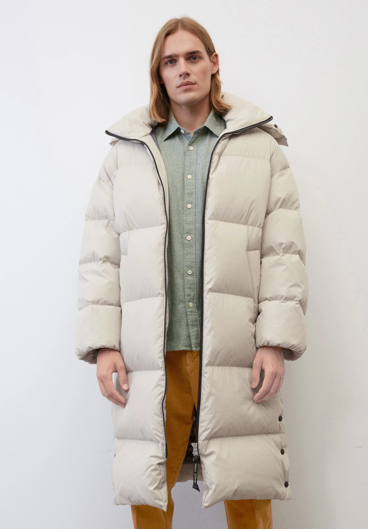 Marc O'Polo Jacket Puffer Long Hood Side Vents - Donsjas - Natural 3 Marc O'Polo Jacket Puffer Long Hood Side Vents - Donsjas - Natural