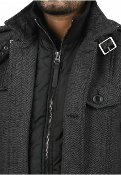 Indicode Jeans Idbrandan - Halflange Jas - Dark Coal -Jack and Jones Verkoopwinkel e6a5a60c089a4dd694bc9073b78f38f0