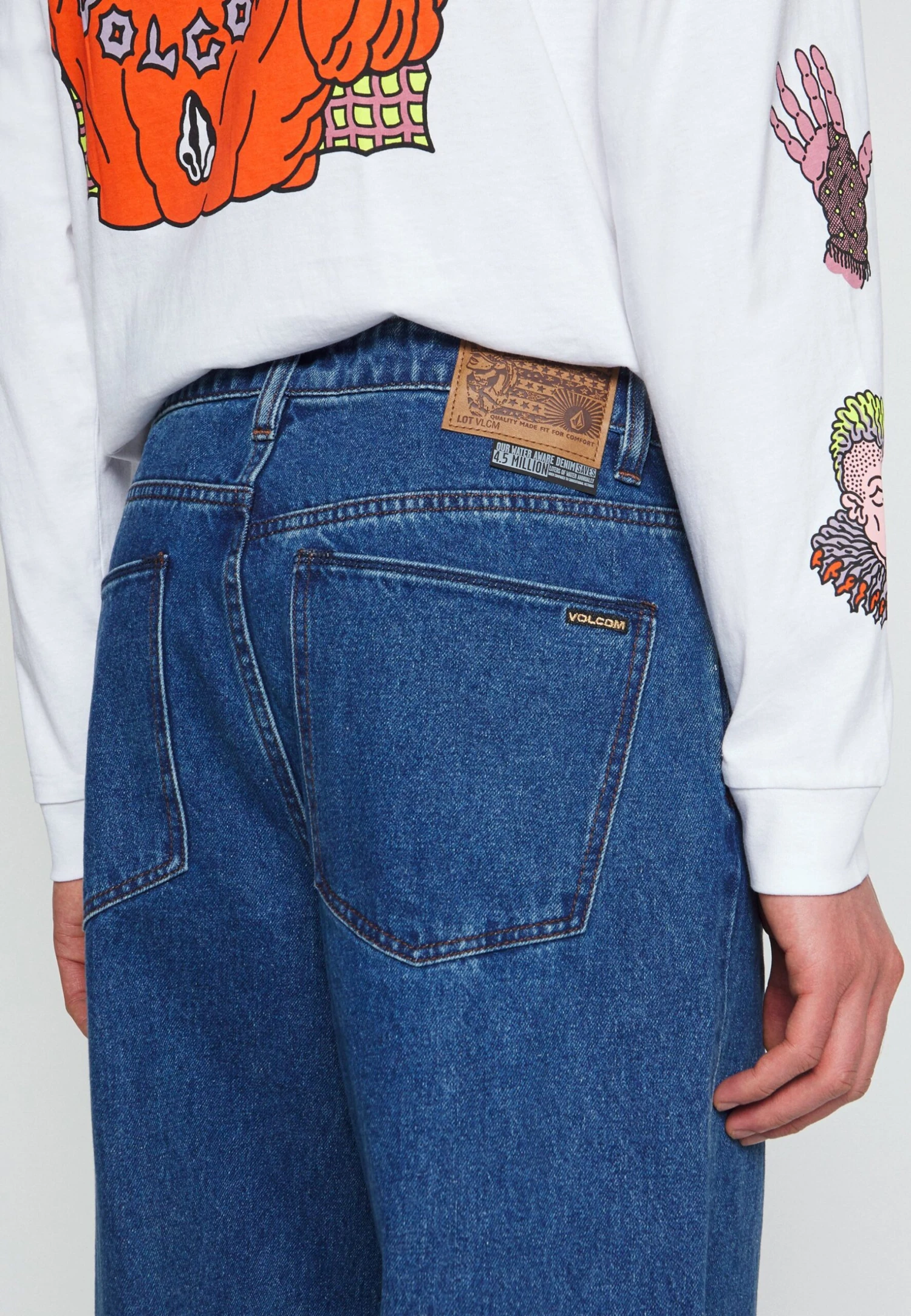 Volcom Billow - Relaxed Fit Jeans - Oliver Mid Blue 8 Volcom Billow - Relaxed Fit Jeans - Oliver Mid Blue - Afbeelding 6