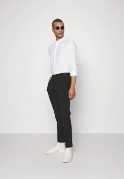 Linen Standup Collar Slim Shirt - Overhemd - White -Jack and Jones Verkoopwinkel ea810d6c5d6c4e79abfe4412b877c2cd