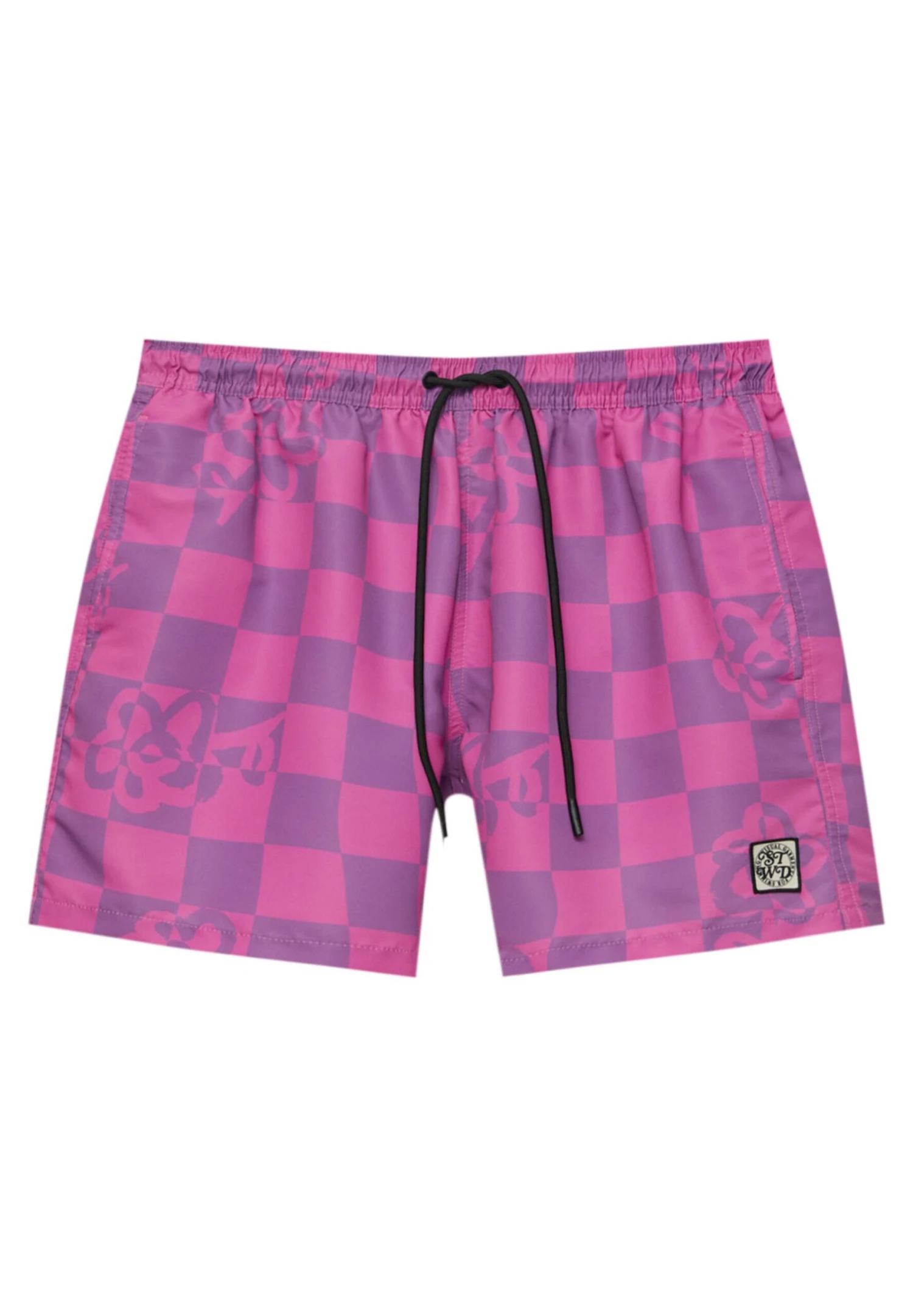 PULL & BEAR Chequered Print - Zwemshorts - Pink 7 PULL & BEAR Chequered Print - Zwemshorts - Pink - Afbeelding 5