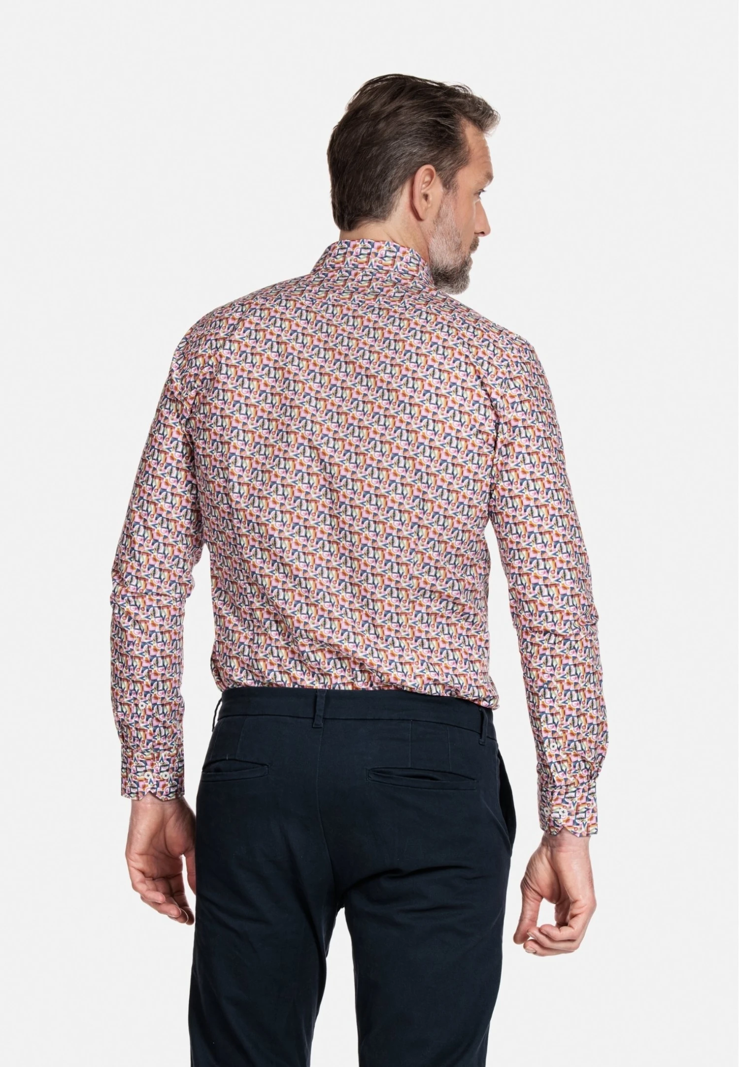 Overhemd - Pink Navy 5 Overhemd - Pink Navy - Afbeelding 3