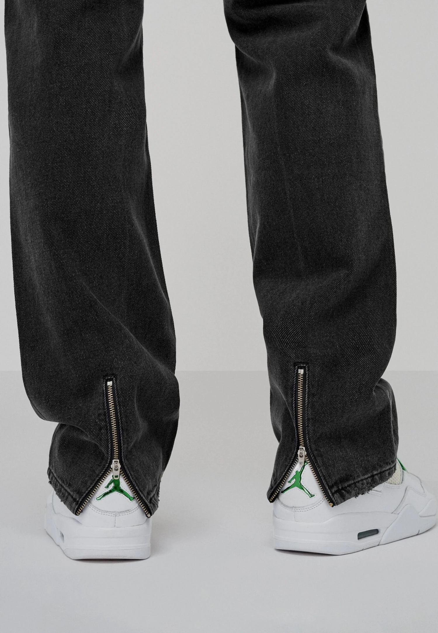 Back Zipped - Bootcut Jeans - Black/Grey 8 Back Zipped - Bootcut Jeans - Black/Grey - Afbeelding 6