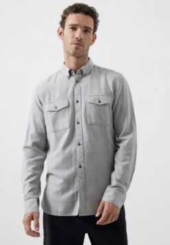 French Connection Long Sleeve Casual- Overhemd - Light Grey Melange